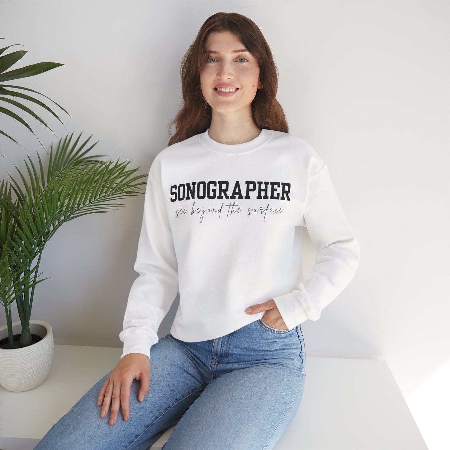 Sonographer Beyond the Surface Crewneck Sweatshirt