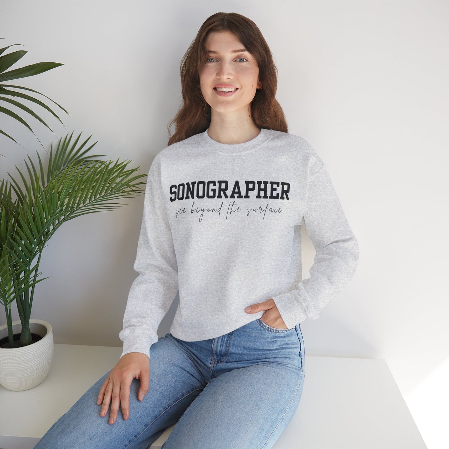 Sonographer Beyond the Surface Crewneck Sweatshirt