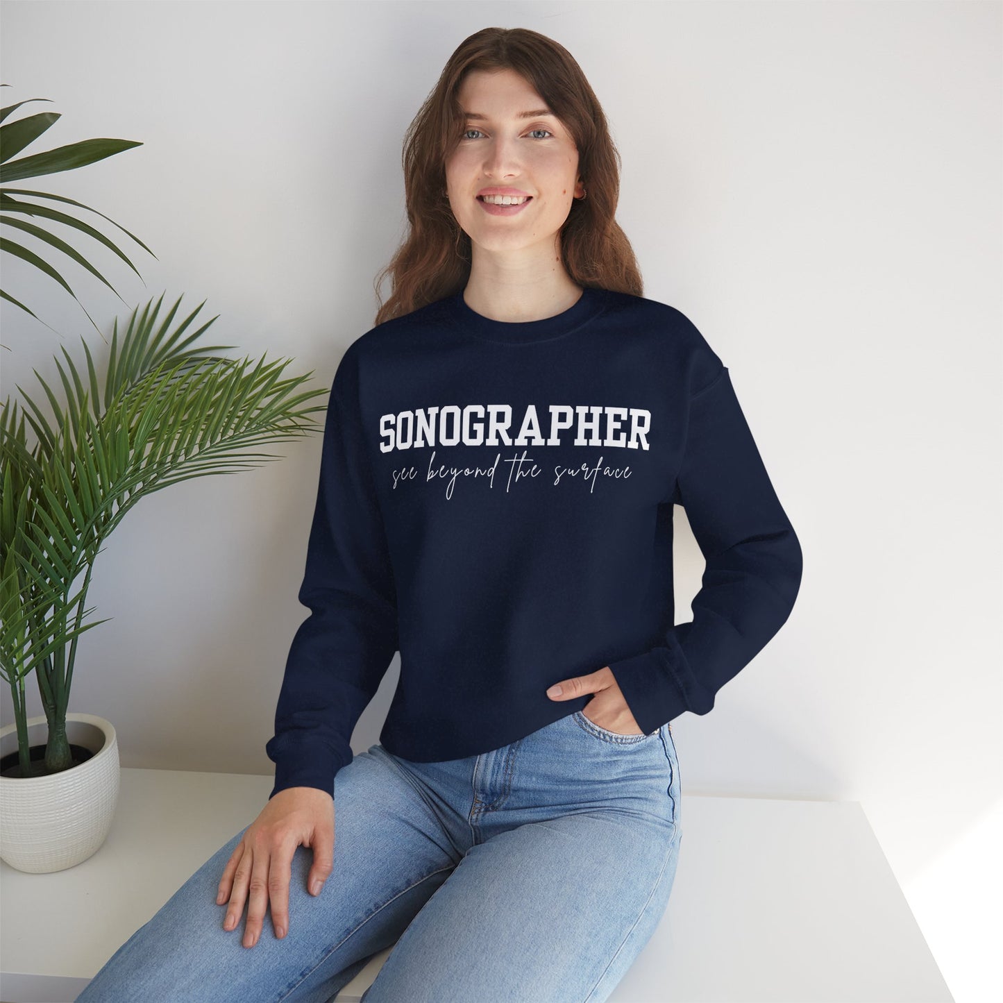 Sonographer Beyond the Surface Crewneck Sweatshirt