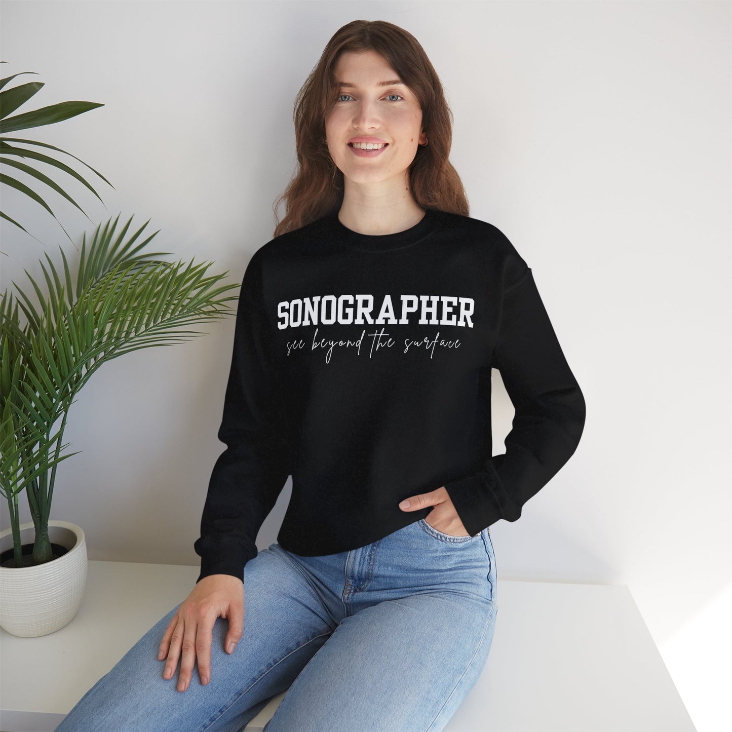 Sonographer Beyond the Surface Crewneck Sweatshirt